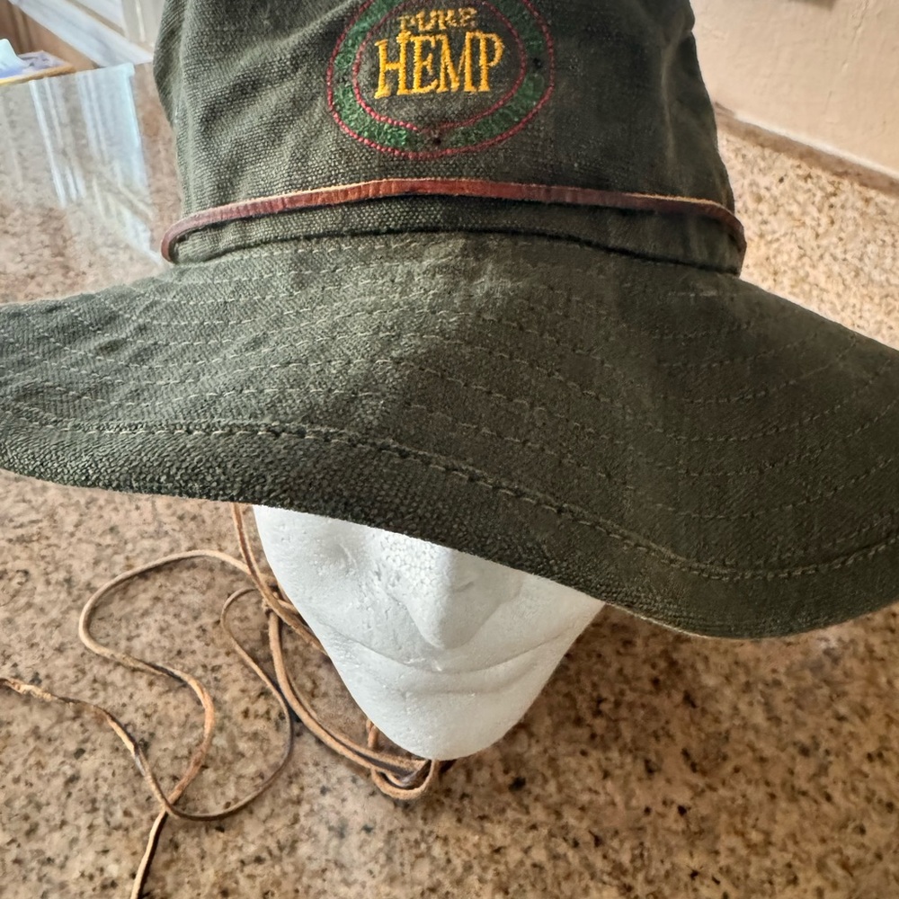 Vintage Pure Hemp Hat army green - Picture 3 of 9
